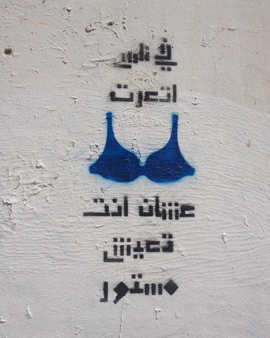 Blue Bra Graffiti (Bahia Shehab) - Design and Violence