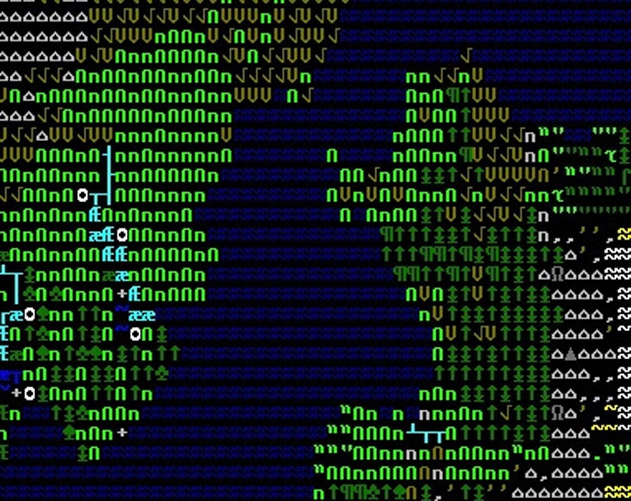 10. Dwarf Fortress. "The ASCII graphics! Devastatingly elegant. That's what won us over. Not to mention the super-high IQ barrier of entry. We are watching from a window. When the Adams brothers showed up at the EVE Online fanfest in Rejkyavik, people went crazy. It's a gamers' game." Tarn Adams (American, born 1978) and Zach Adams (American, born 1975). 2006. Video game. Gift of the designers. © 2012 Tarn Adams.