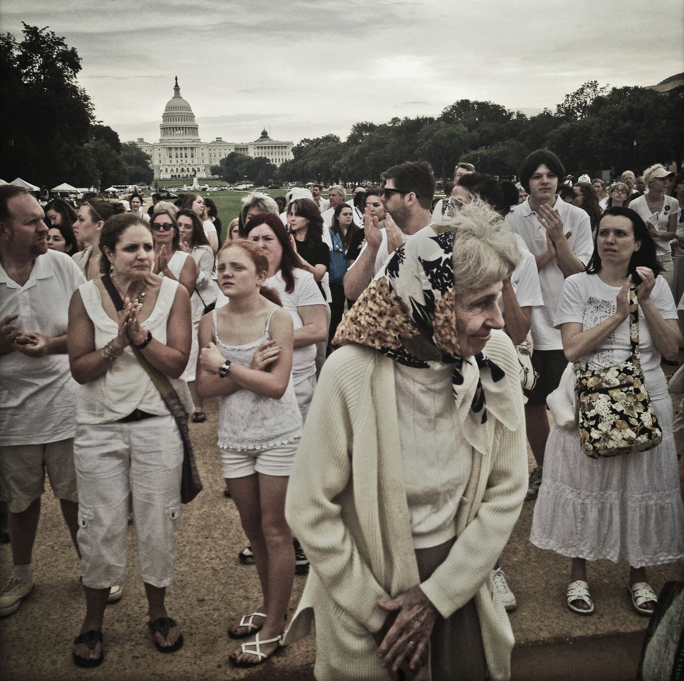 Participants at the One Million Bones installation on the National Mall in Washington DC. Photo: Teru Kuwayama