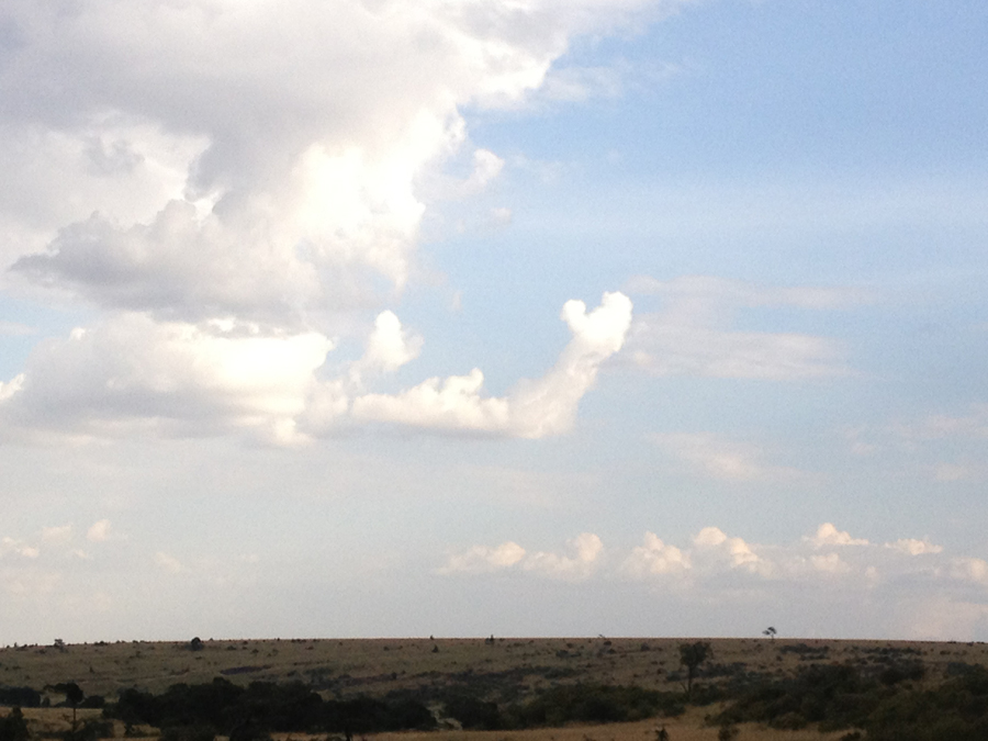 A cloud waves goodbye, spotted by our own Katherine McCartney in Kenya.