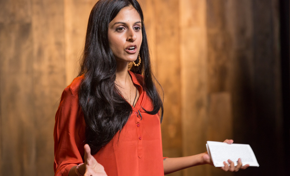 Parhul Shegal speaks at TED@250 about jealousy in literature. Photo: Ryan Lash