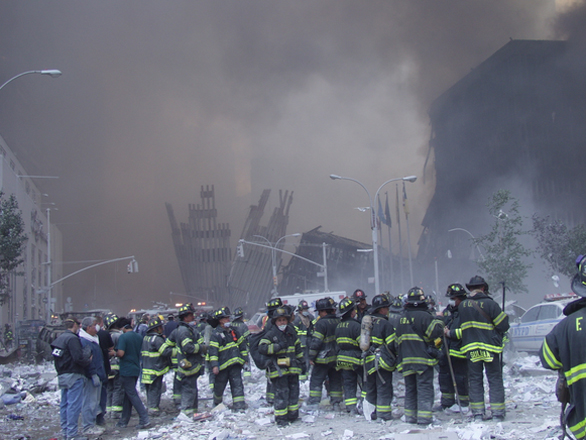 Firefighters at Ground Zero. Submitted by Kevin Elms.