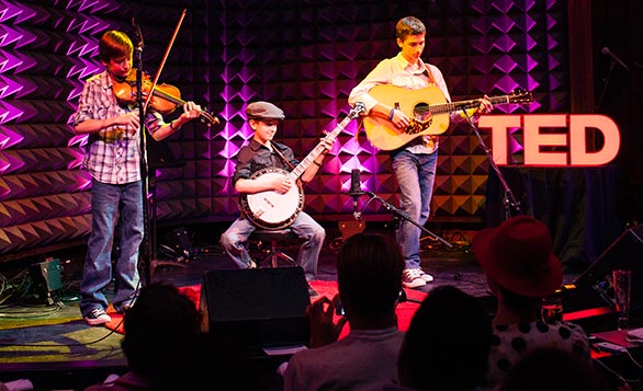 Sleepy Man Banjo Boys rocked the house at TED@NewYork... and later at TED2013. Photo: Ryan Lash.