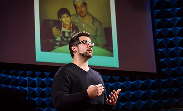 Zak Ebrahim brought the event to an emotional highpoint, sharing how he escaped the thinking that embroiled his father, a terrorist. Photo: Ryan Lash