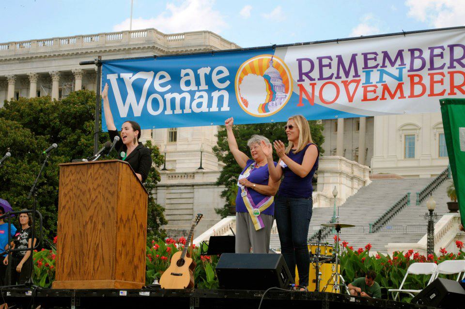 Speaking at the We are Woman march at the US Capitol in Washington, DC November for the Equal Rights Amendment (ERA). 