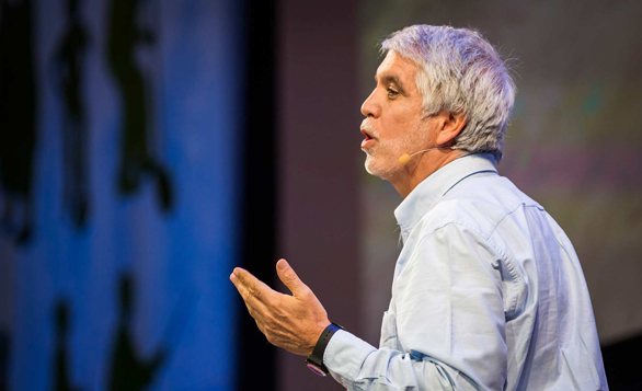 Enrique Penalosa shares why he created so many protected bike lanes in Bogota, Colombia. Photo: Ryan Lash