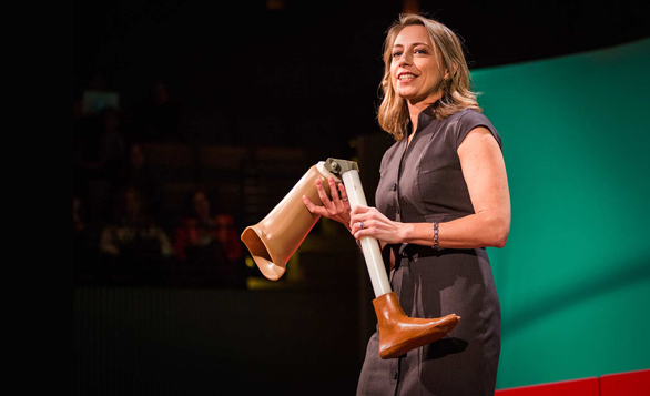 Krista Donaldson showed her company's $80 prosthetic knee at TEDWomen in December. This week, their work was featured in The New York Times. Photo: Marla Aufmuth