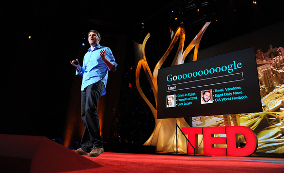 Eli Pariser, best known for running MoveOn.org and founding Upworthy, speaks at TED2011 about the filter bubble. Photo: James Duncan Davidson 