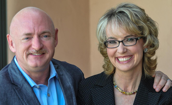 Speaking on the last day of TED2014: Gabrielle Giffords and Mark Kelly.