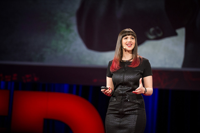 Keren Elazari speaks at TED2014. The day she gave her talk, we spoke to her about TK. Photo: James Duncan Davidson