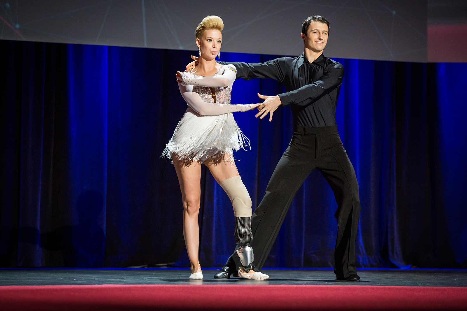 Dancer Adrianne Haslet-Davis lost her left leg in the Boston Marathon bombing. Today, she danced for the first time since thanks to an ultra high-tech prosthetic created by Hugh Herr's lab at MIT. Photo: James Duncan Davidson