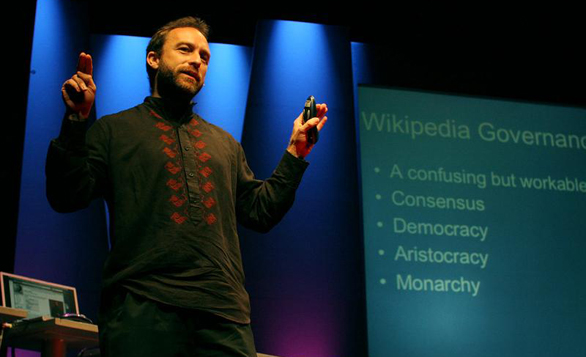 Jimmy Wales speaks in 2005 about the birth of Wikipedia.