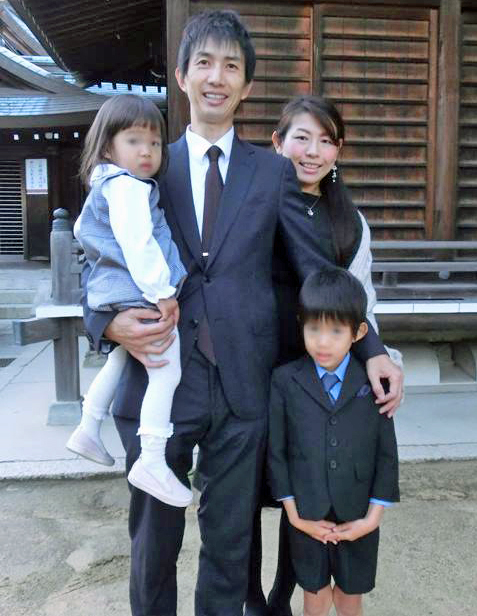 Hideo and Ai Tokimatsu with their children, now. Photo: Ai Tokimatsu
