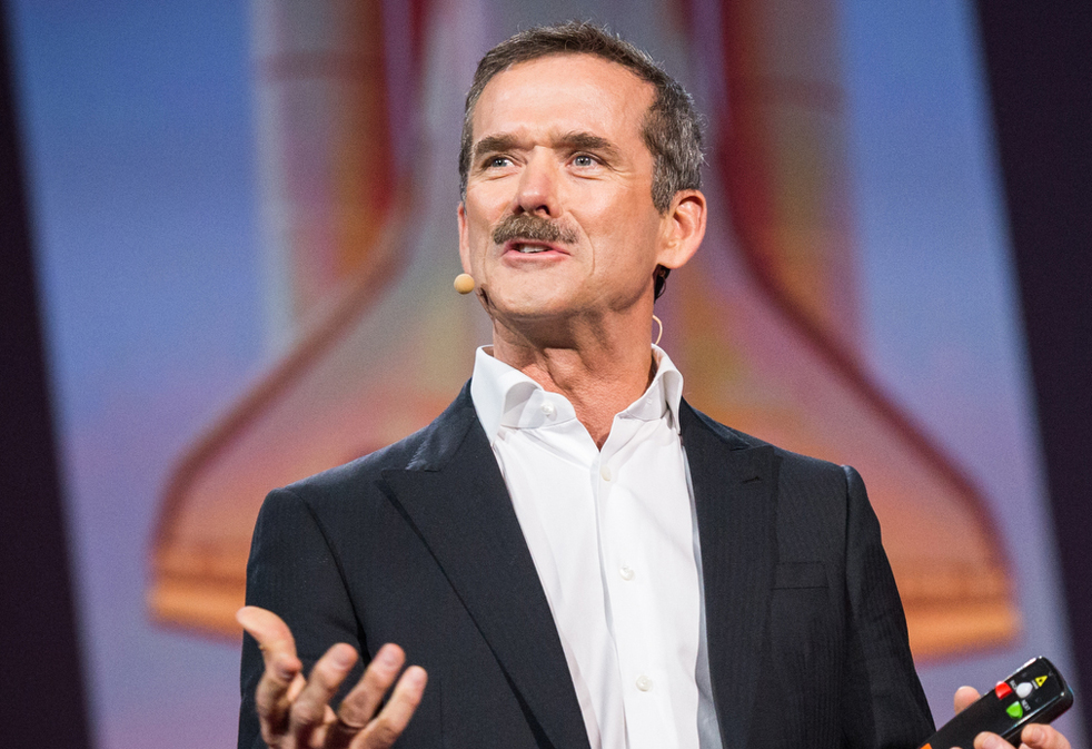 Chris Hadfield thrilled the audience with his TED2014 talk about fear in space. This week, he does a sing-along with kids. Photo: James Duncan Davidson