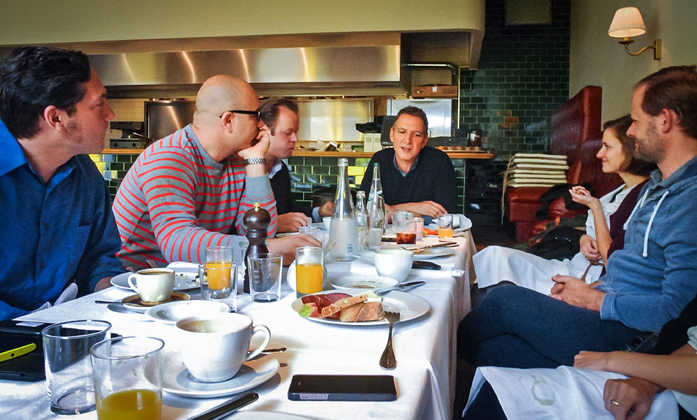 Me with a group of organizers, discussing the TEDx program over brunch. Photo: 