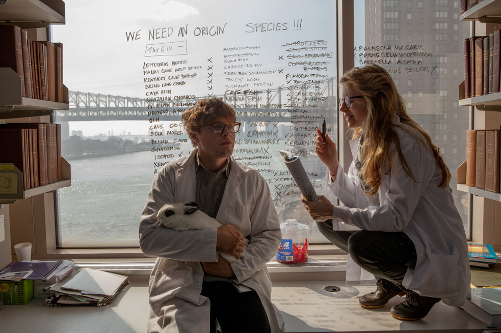 Ian (Michael Pitt) and his lab partner Karen (Brit Marling) in a pivotal moment in "I Origins." Photo: Fox Searchlight