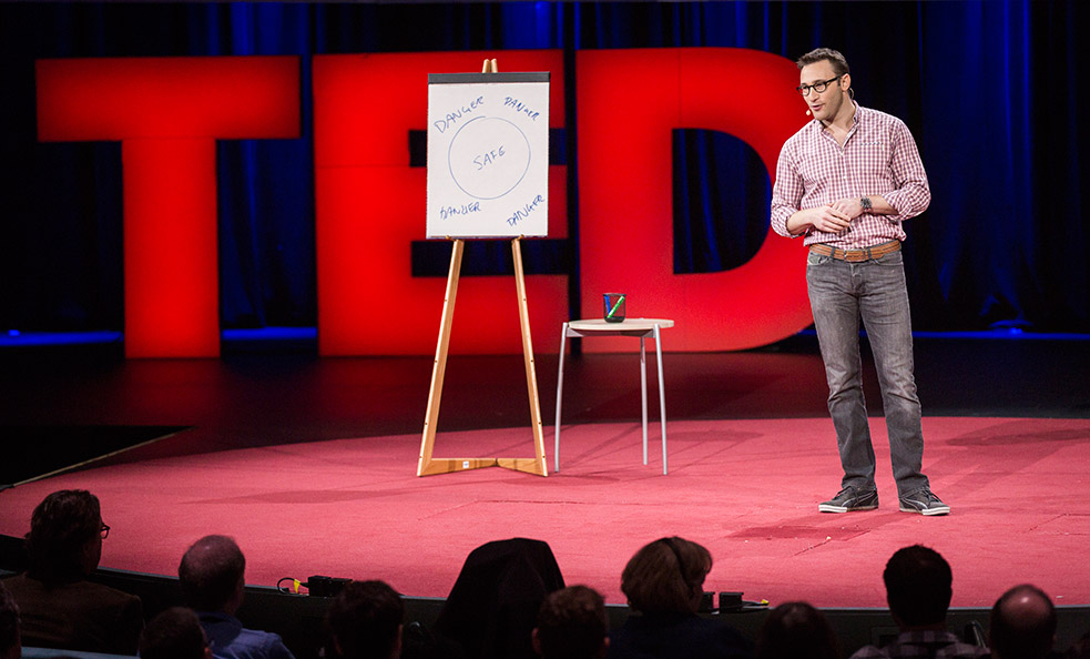 Simon Sinek's newest idea centers on trust—how great leaders make their people feel inside a "circle of safety." It's a topic he got interested in after his TEDx top blew up. Photo: James Duncan Davidson