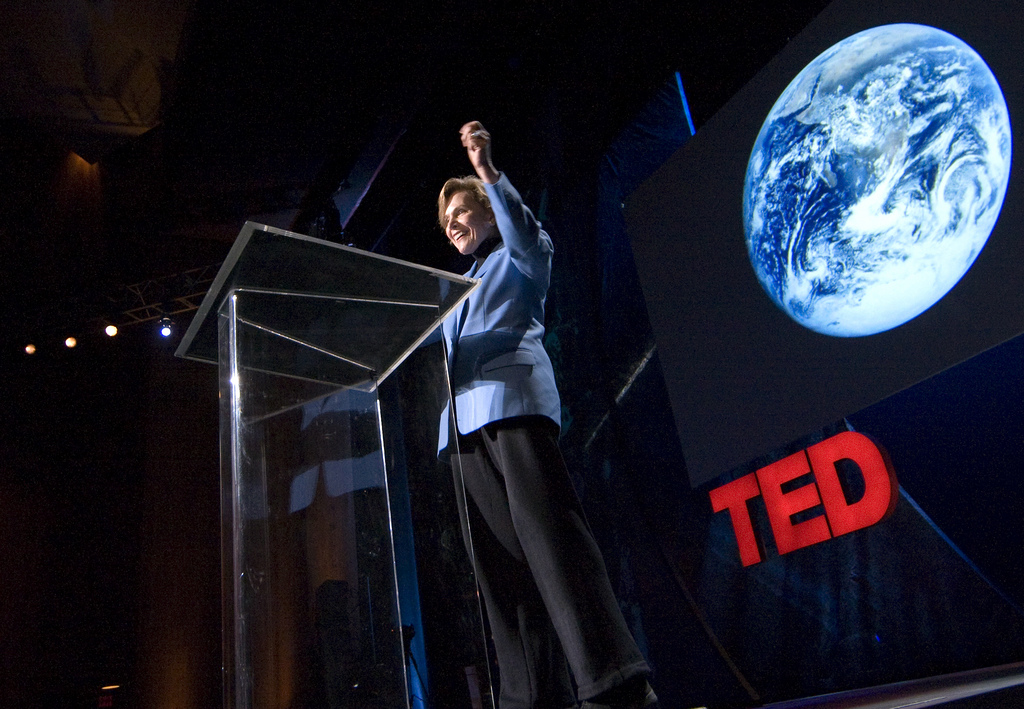 Sylvia Earle shares her TED Prize wish in 2009. Photo: James Duncan Davidson