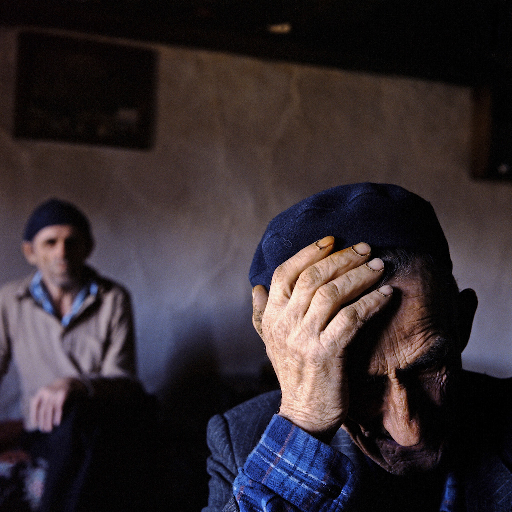 Men in the remote village of Lukomir, Bosnia.  Founded in the 12th century, the village consists primarily of two families: Comor and Maslesa. To avoid incest, men marry women from the surrounding villages. From Troubled Islam: short stories from troubled societies. Photo: Ziyah Gafić