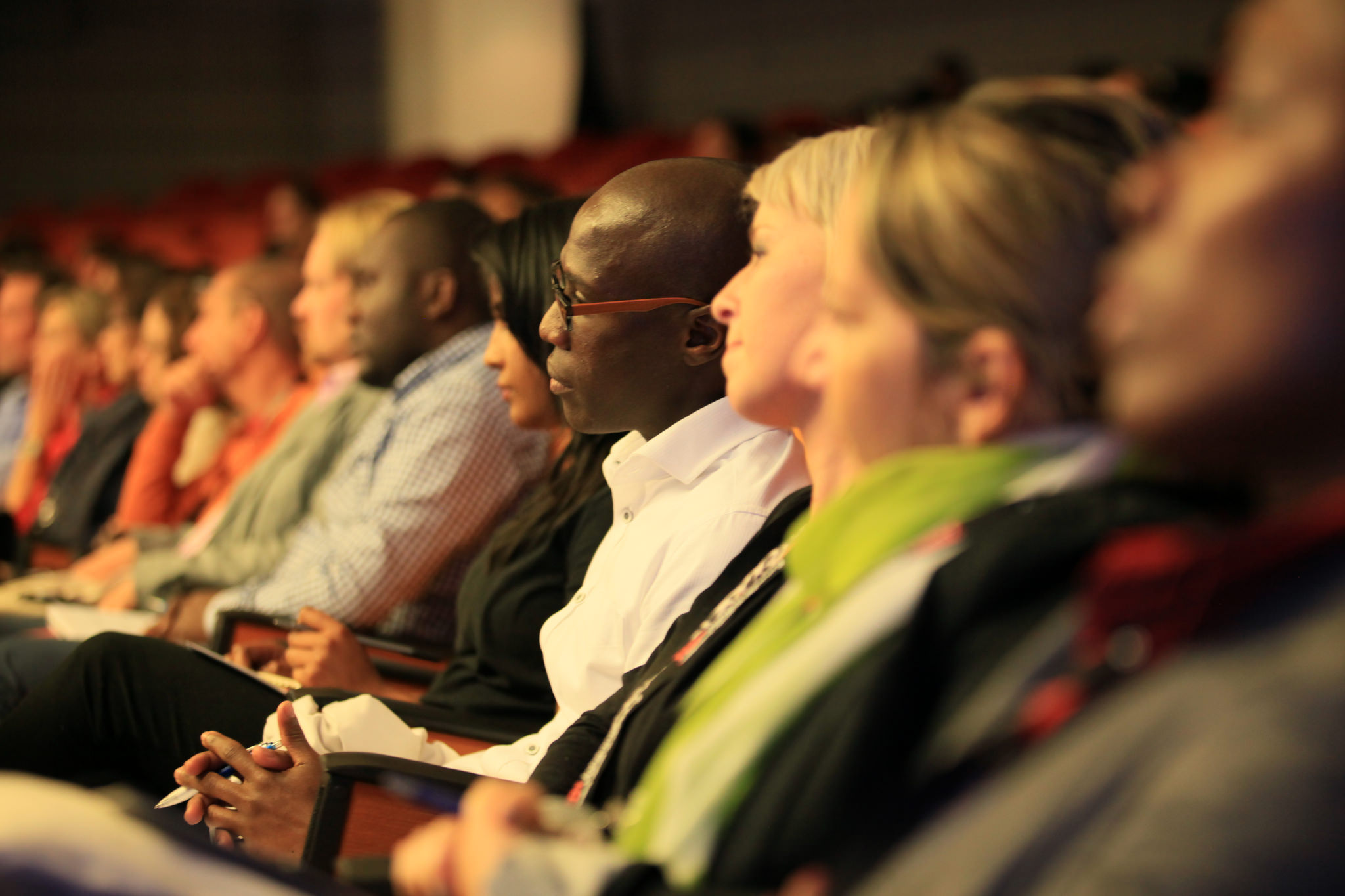 The audience at TEDxJohannesburg sites rapt during a talk. Photo: TEDxJoahnnesburg