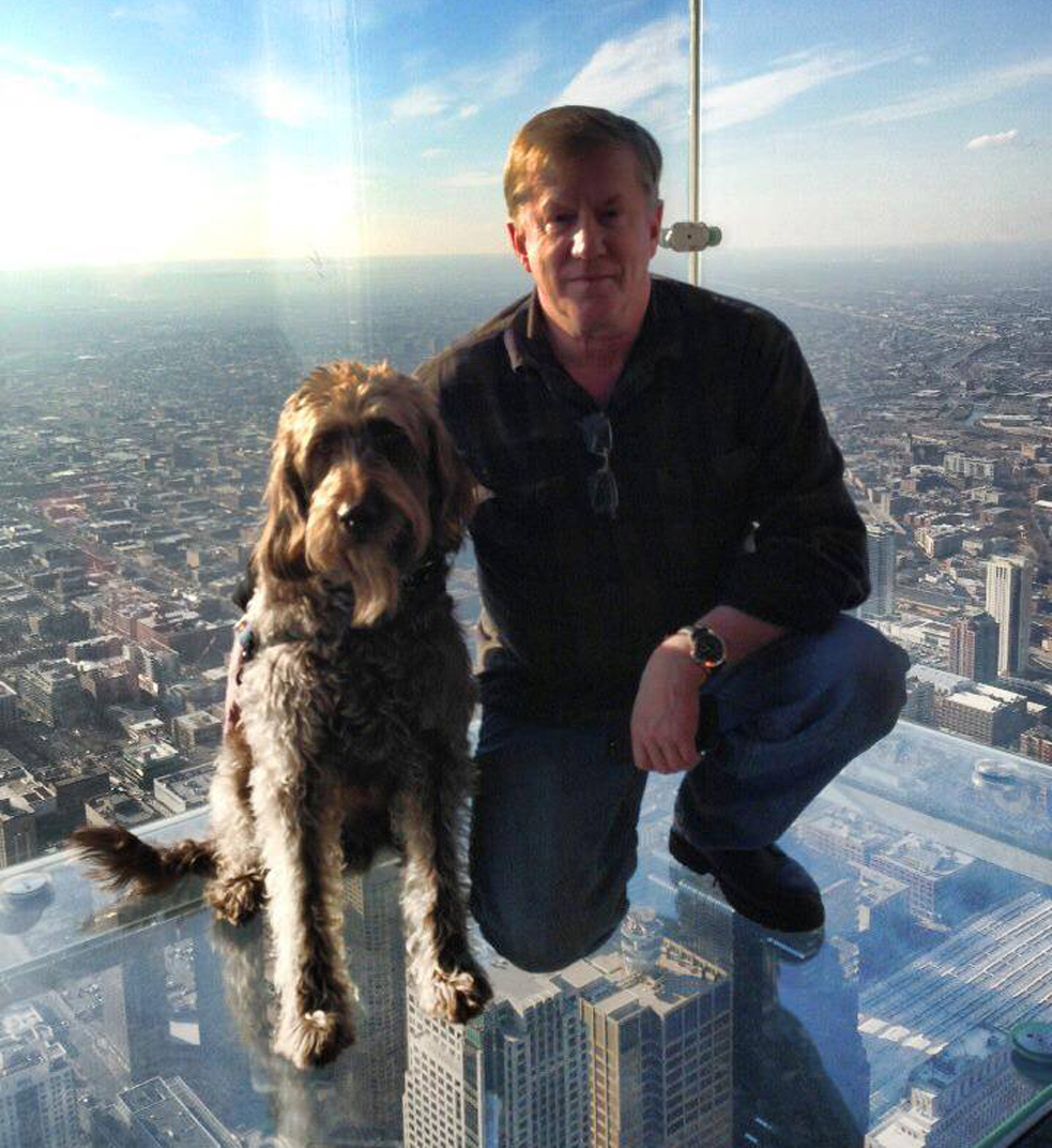 Both Hodge and Gander are scared of heights—but together they face their fear. Photo: Courtesy of Lon Hodge