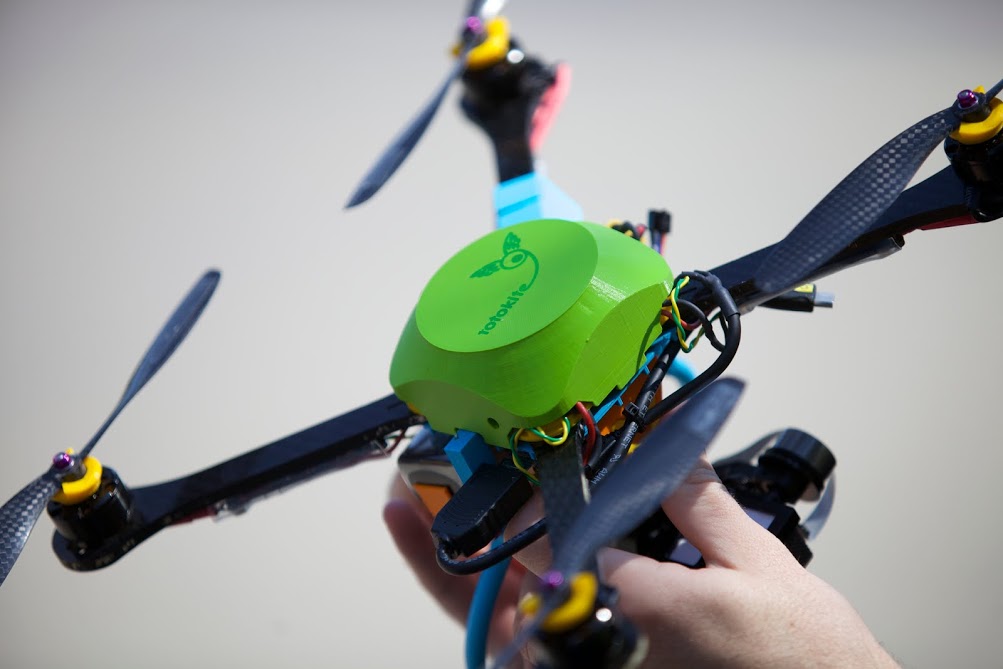 Lightweight and small, the Fotokite can be launched and ready for action in a  minute. Photo: Milan Rohrer/Fotokite