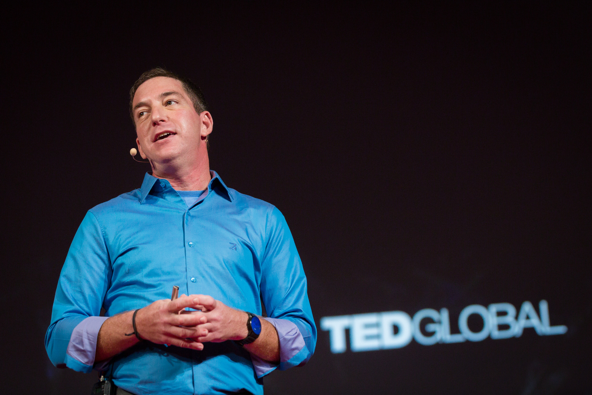 Glenn Greenwald speaking at TEDGlobal 2014.