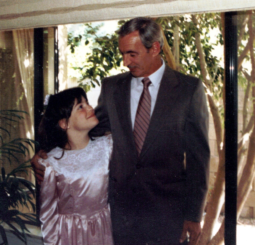 Jennifer Mascia and her father on Easter in 1987.