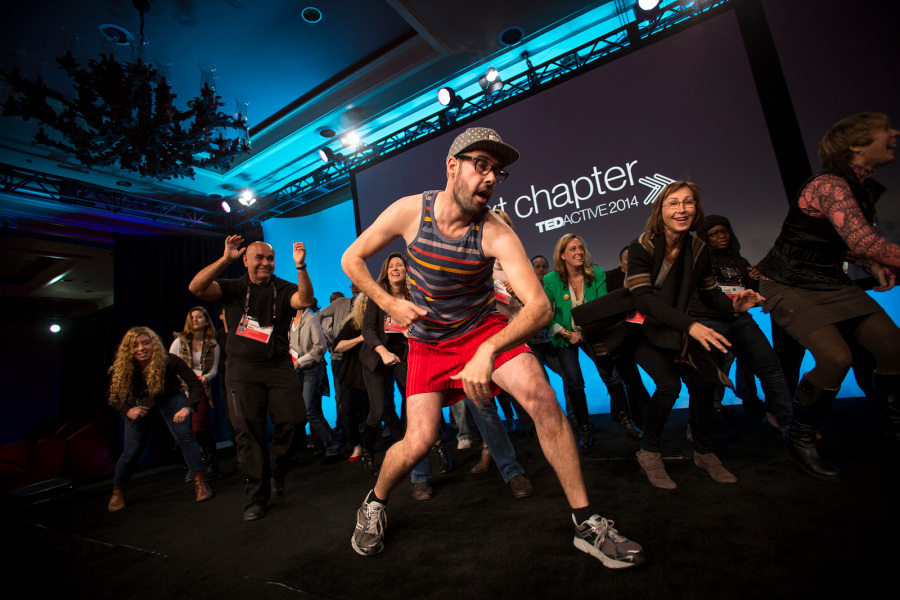 A dance break at TEDActive 2014, also held at Whistler. Photo: Marla Aufmuth
