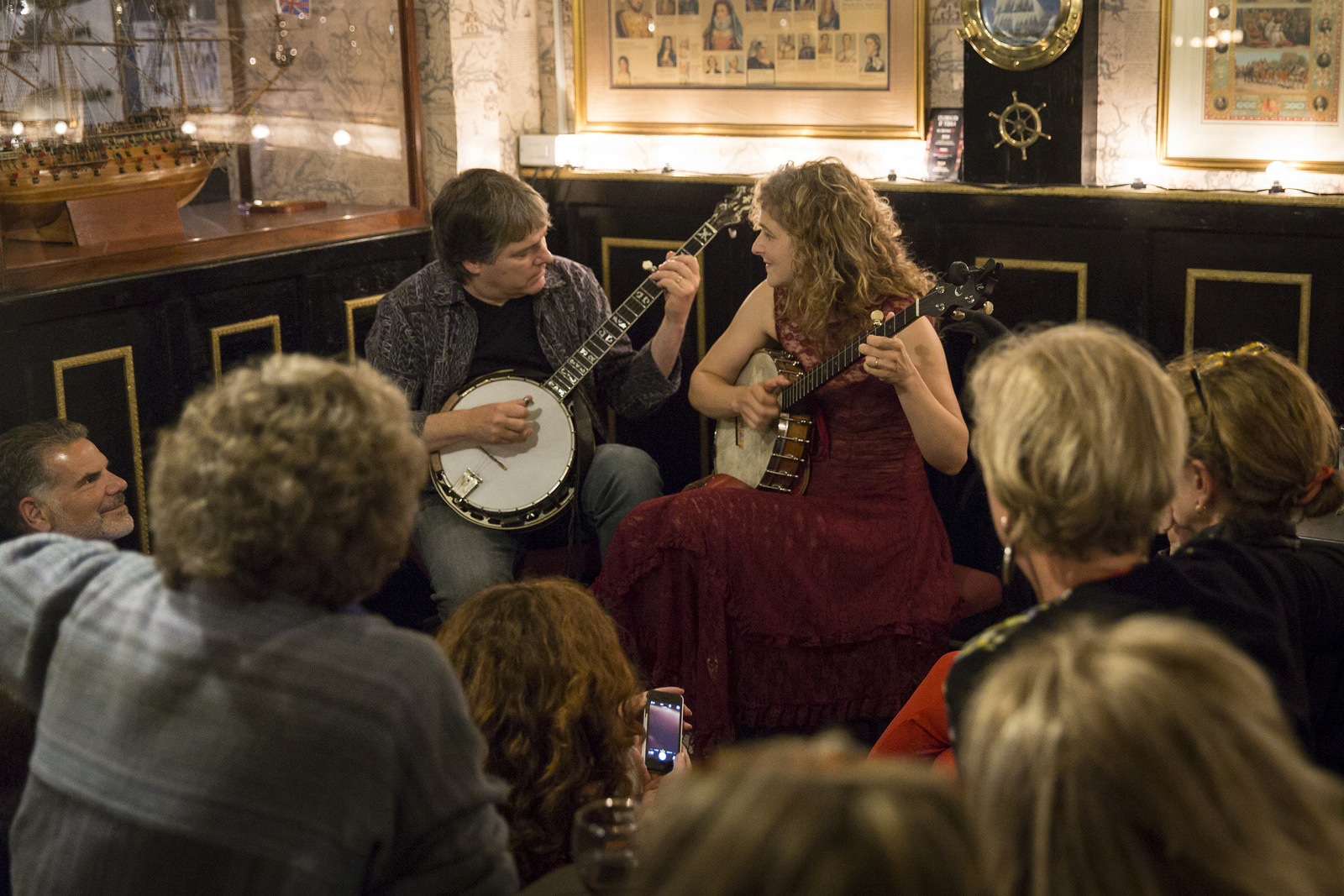 Married banjo masters  Béla Fleck and Abigail Washburn took us on a musical trip around the world during Session 3. Later that night, they played a special after-hours event. Photo: Marla Aufmuth/TED