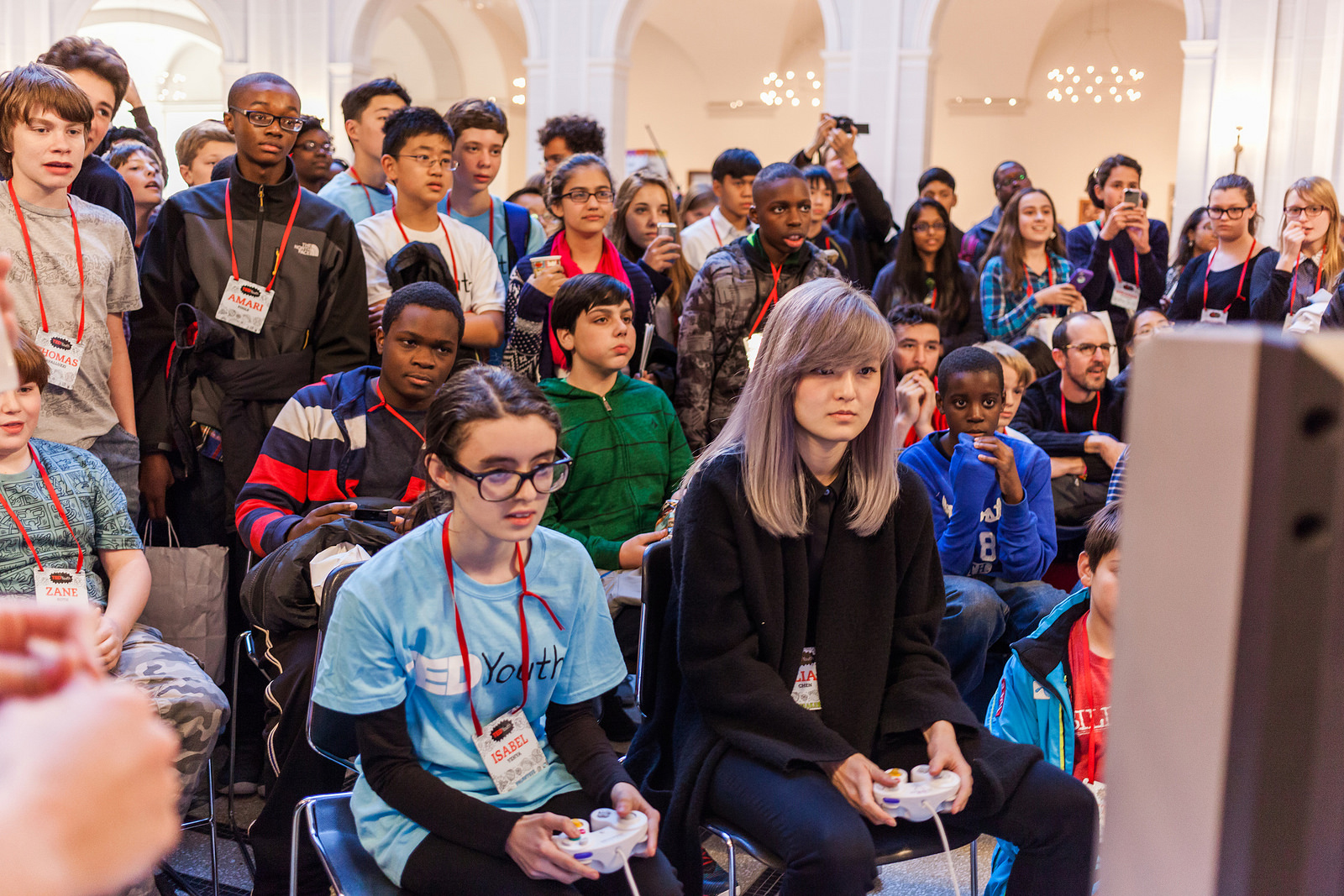 Attendees also got to test their video game skills in a tournament with former competitive Super Smash Bros. Melee player, Lilian Chen, who is better known by her gamer name, Milktea. Photo: Ryan Lash/TED