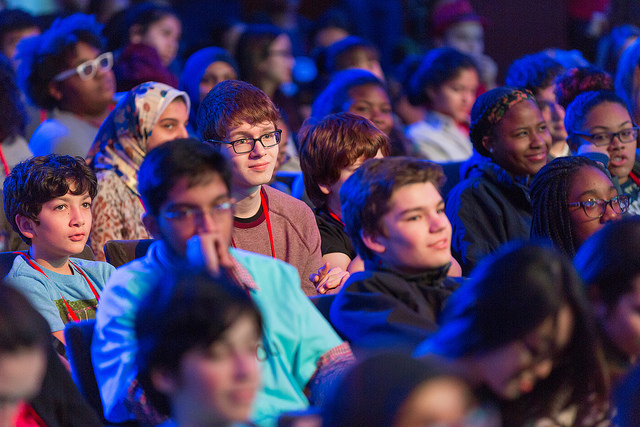The TEDYouth audience ponders what could be "Made in the Future". Photo: Ryan Lash/TED