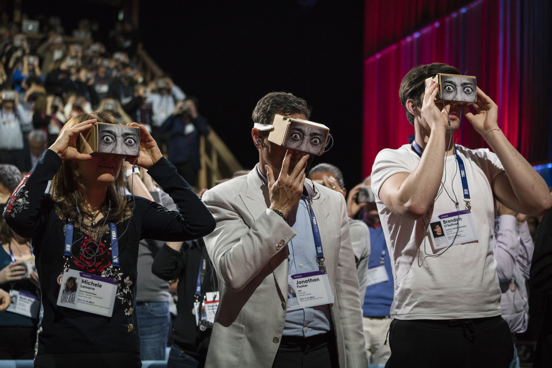 Chris Milk's virtual reality demo at TED2016 - Dream, February 15-19, 2016, Vancouver Convention Center, Vancouver, Canada. Photo: Bret Hartman / TED