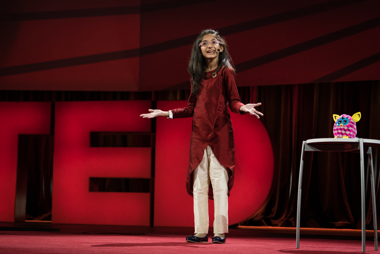 Ishita Katyal speaks at TED2016 - Dream, February 15-19, 2016, Vancouver Convention Center, Vancouver, Canada. Photo: Bret Hartman / TED