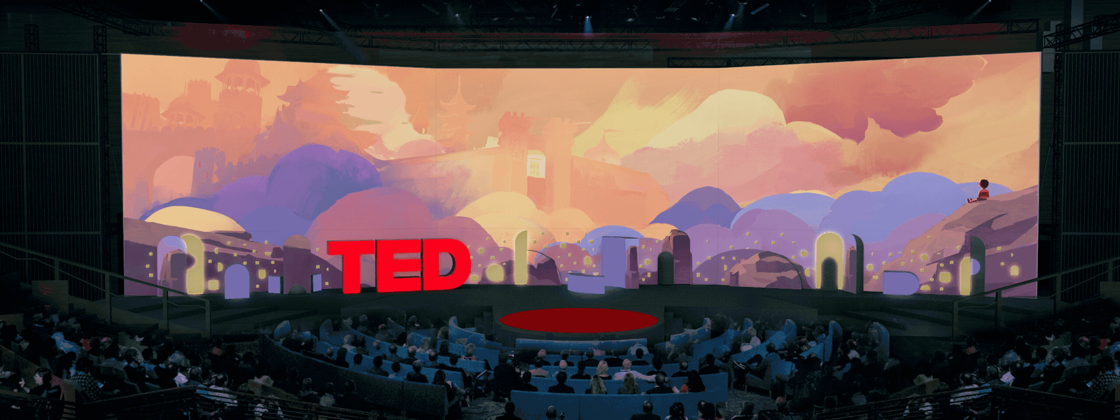The stage visuals for the Wonder session.