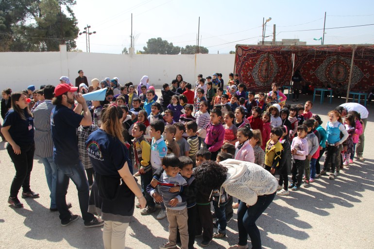 "A camp for 1000 kids we held on the Jordanian-Syrian border." Photo courtesy of Aziz Abu Sarah