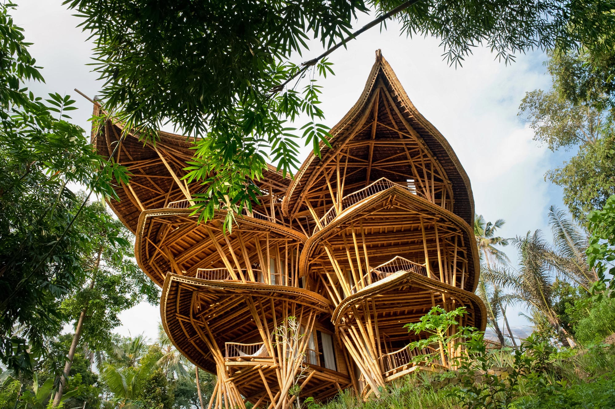 (Source: Quartz) Image of structure made of bamboo