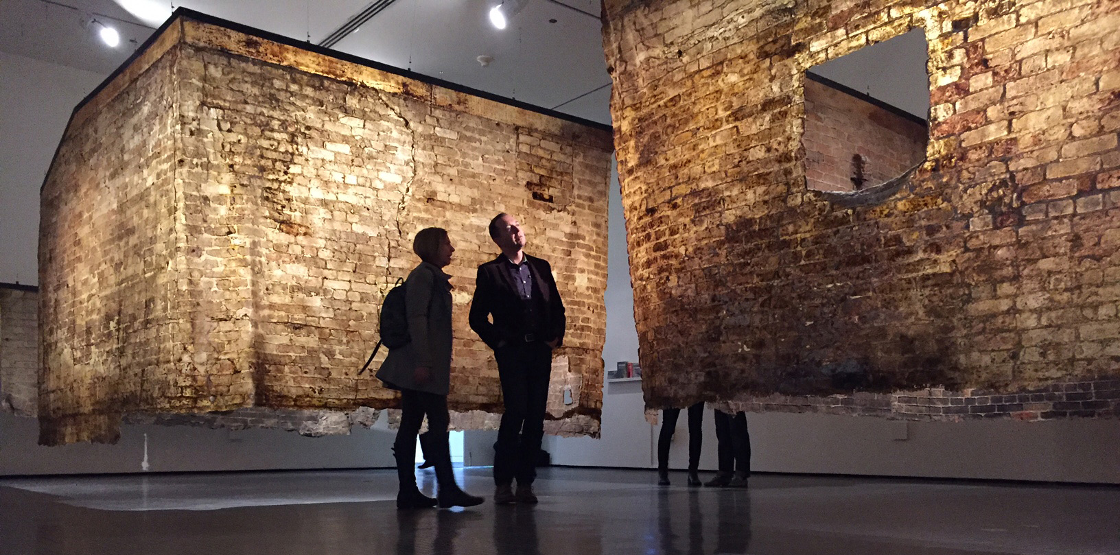 Jorge Otero-Pailos, “The Ethics of Dust: Old US Mint, San Francisco” (2016). Yerba Buena Center for the Arts. (Photo courtesy of Jorge Otero-Pailos). The installation is made of conservation latex that has been used to ‘clean’ the chimneys of the Old US Mint, where the gold from the California gold rush was turned into coins. As one of the only buildings surviving the 1906 earthquake, the pollution from the US Mint is some of the oldest pollution in San Francisco. 