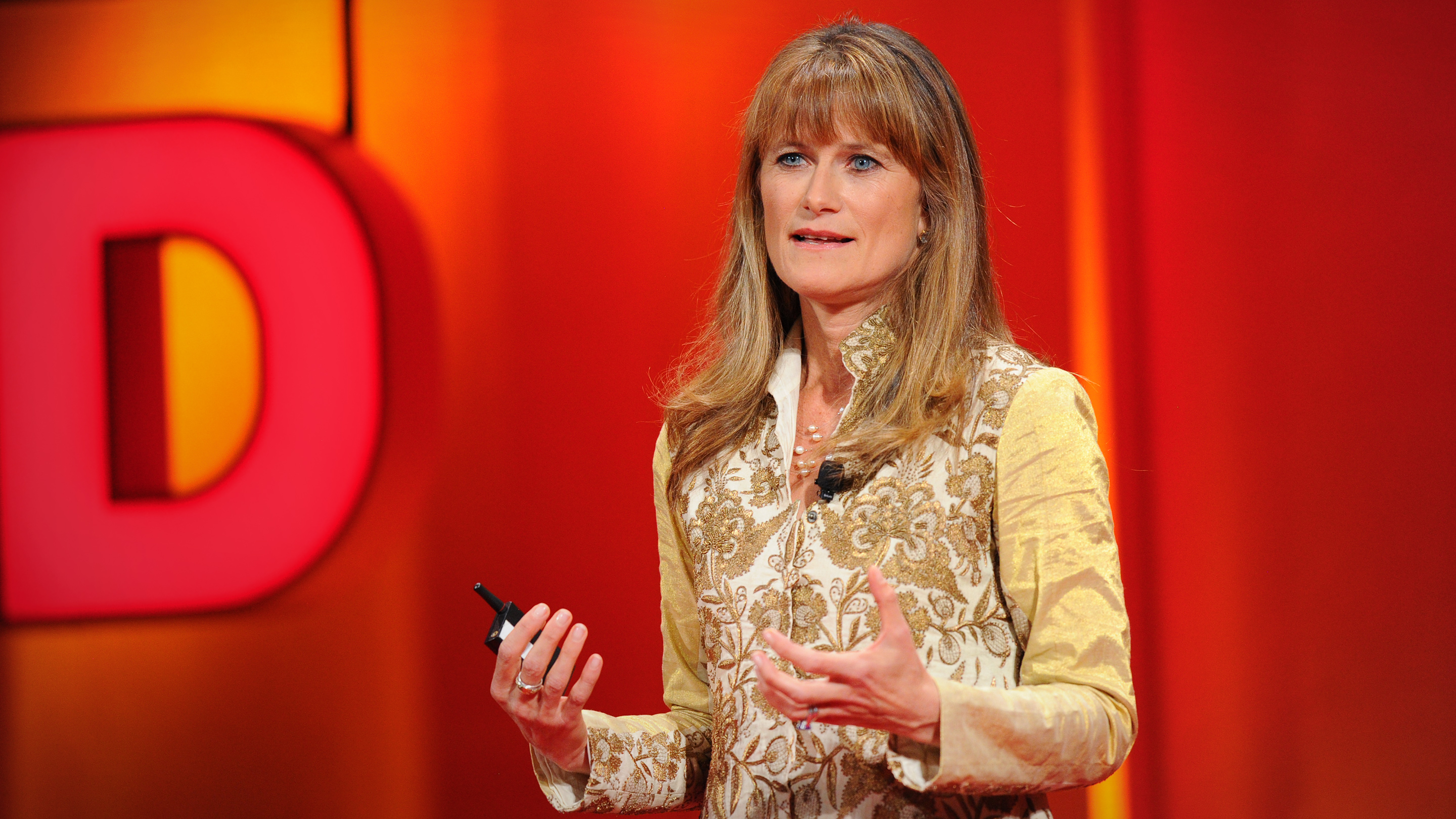 Jackqueline Novogratz at TEDWomen in 2010, where she gave her fifth TED Talk after many years of public speaking. Photo by James Duncan Davidson