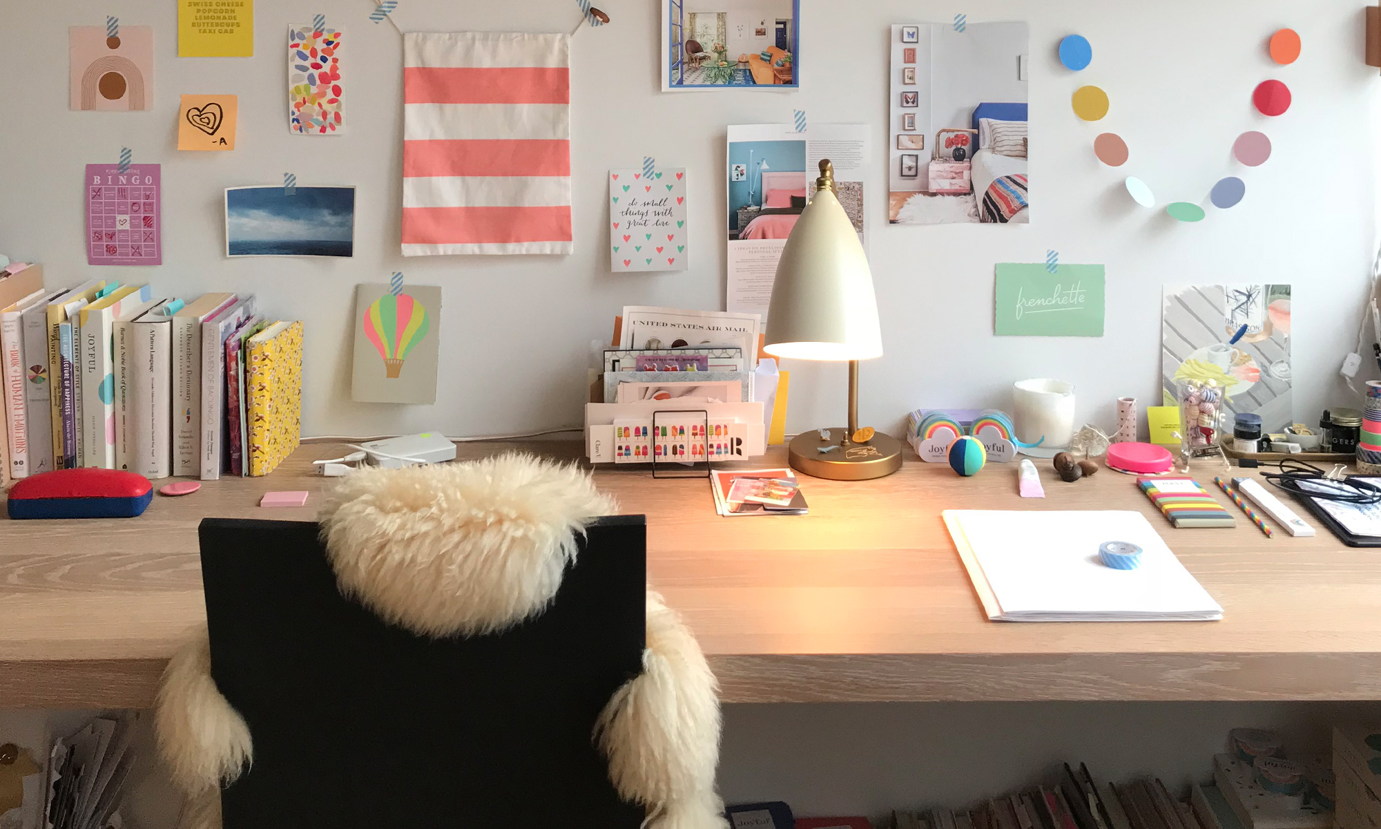 Desk Yoga Print Pink Chair Yoga Pose Print Home Office Print WFH